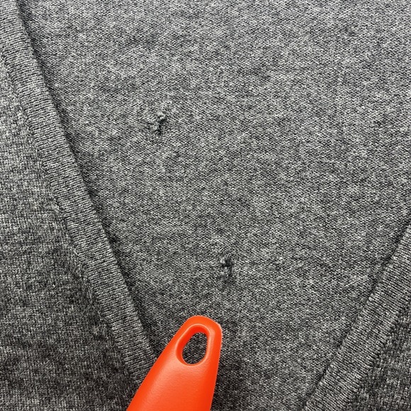 Pure Collection Cardigan Womens 12 Gray Wool Cashmere Long Sleeve Buttoned Fit - Picture 10 of 16